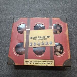 Great Thinkers Puzzle Collection Set of Six Wooden Brainteasers